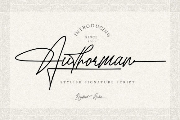 Authorman: A Script Font for Elegant Branding