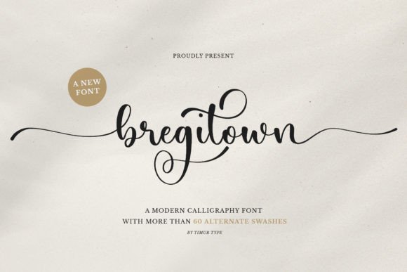 Elevate Your Craft with Bregitwon: A Modern Script Font