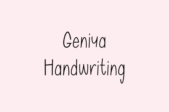 Geniya: A Whimsical Handwritten Font for Creative Projects