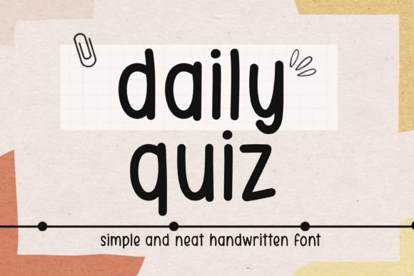 Introducing Daily Quiz: A Charming Handwritten Font for Your Next Campaign