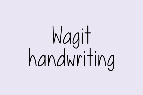 Wagit: A Friendly Handwritten Font for Creative Web Design